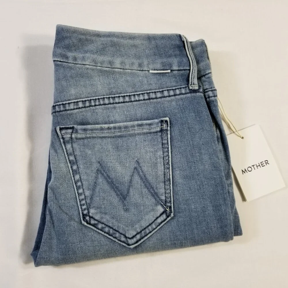 NWT‎ Mother Denim Looker Ankle Fray Stretch Skinny Jeans When Sparks Fly Size 24